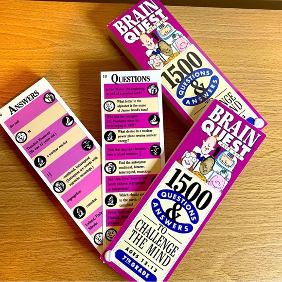 ❤️4 Brain Quest Q&A Decks and Math Flash Cards. Fun learning for kids - Picture 10 of 12